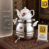 لایف‌استایل ۱ — سماور روگازی پرنیان - 5.5 لیتری –کتری قوری دار- برنجی | نوفنیکا