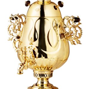 سماور تزیینی زمرد طرح پیچک – 6.5 لیتری